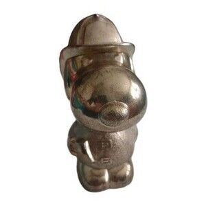 Snoopy 1958, 1966 Silverplated Piggy Bank FIREMAN United Features Syndicate